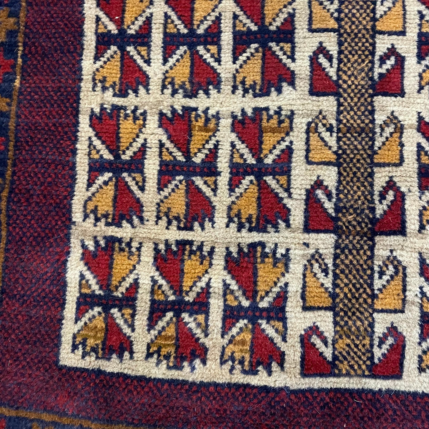 Vintage Baluch Handmade Afghan Rug