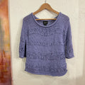 Vintage Lavender Purple Hand Knit Top | Small Medium
