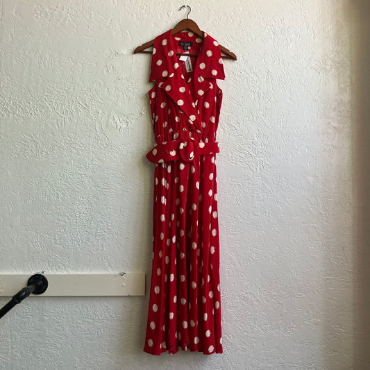 Red Design Maxi Dress | Medium