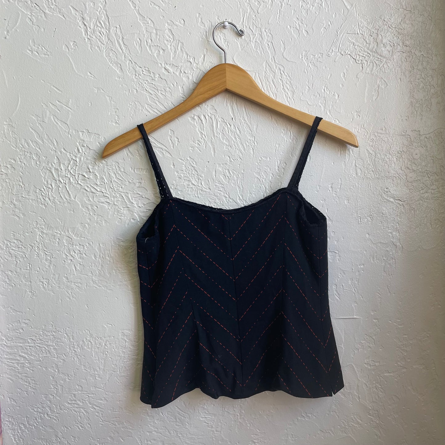 Black Red Striped Cropped Cami | Small