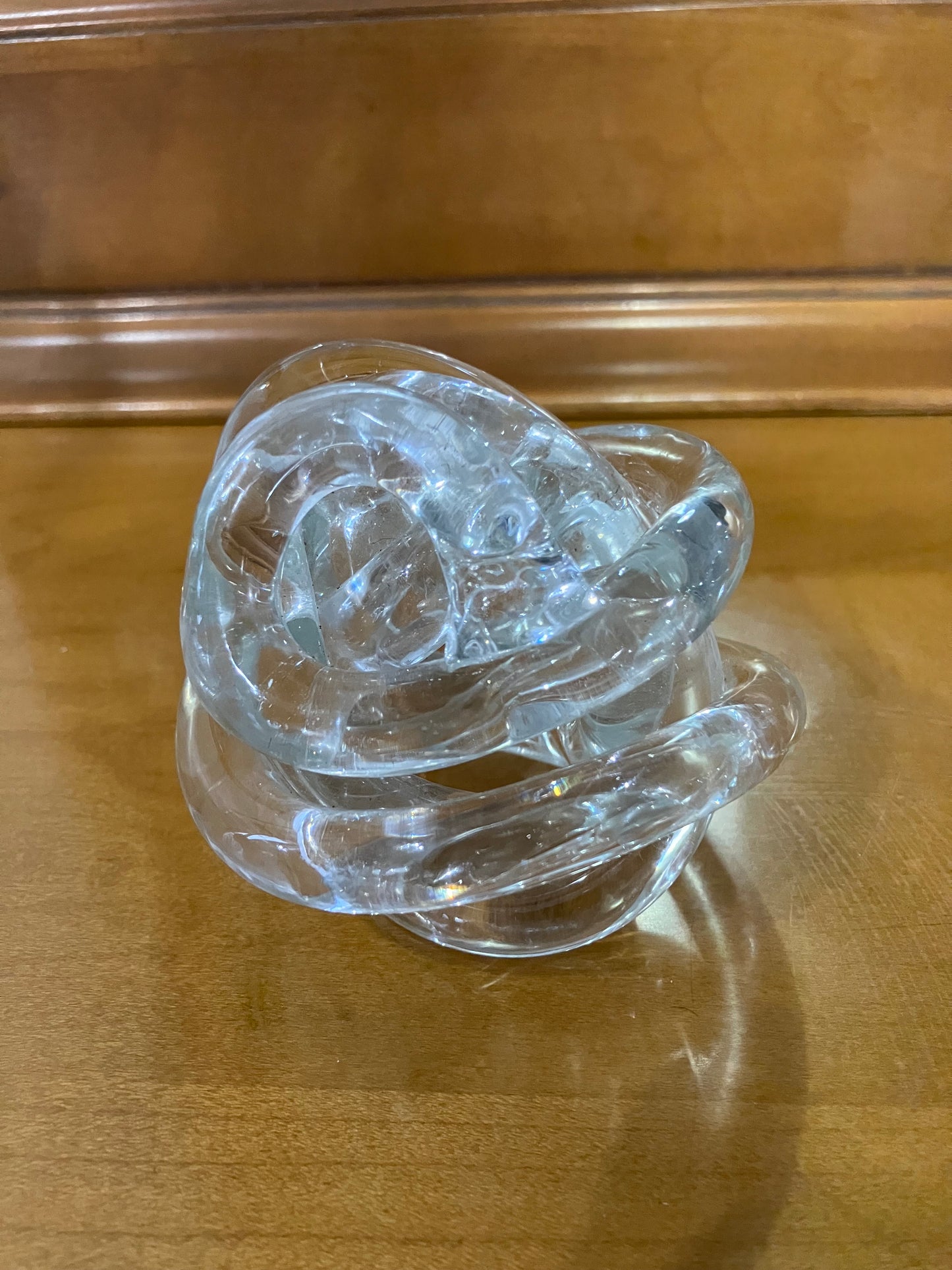 Twisted Knot Glass Paperweight