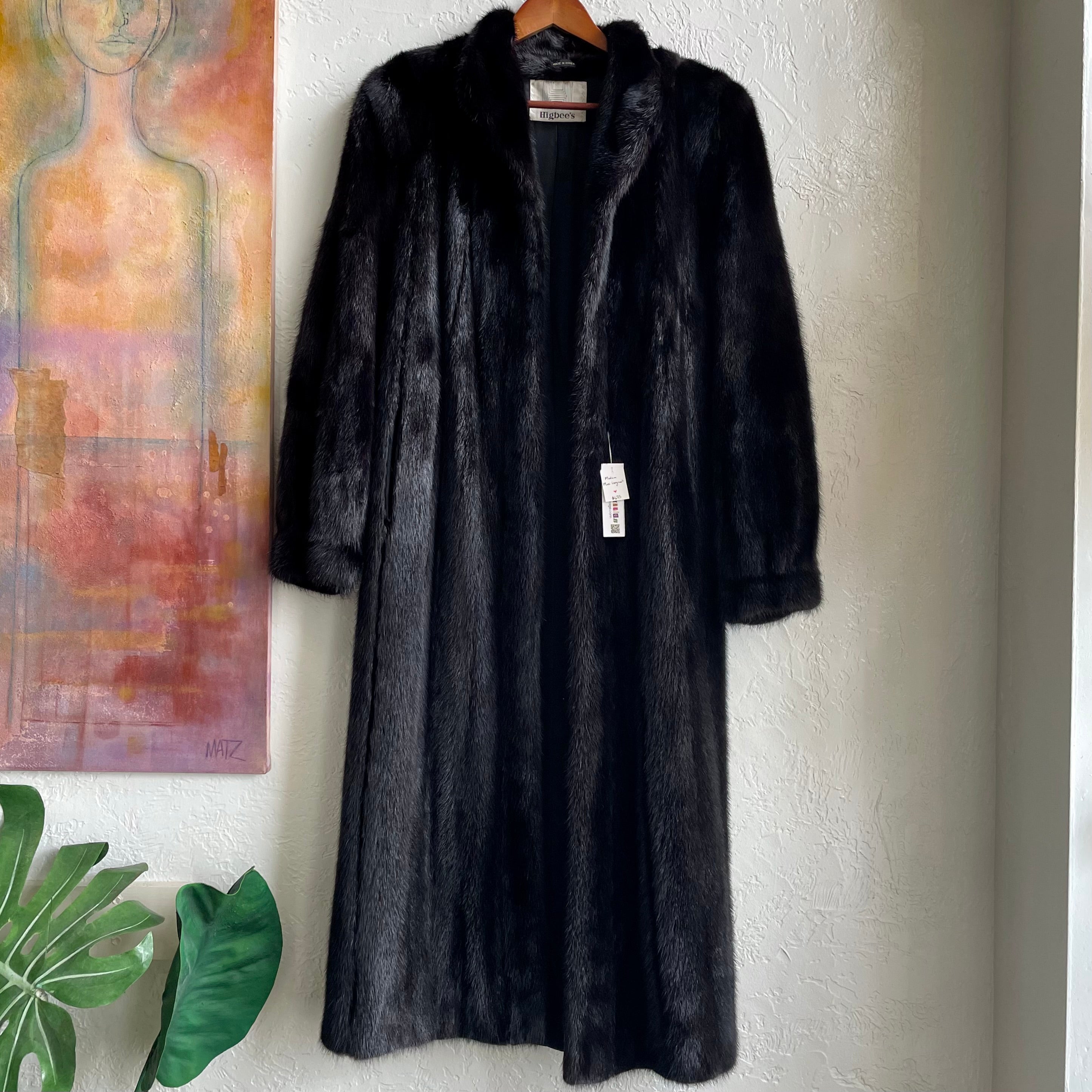 1980s Highbee's Mink Long Coat | Medium