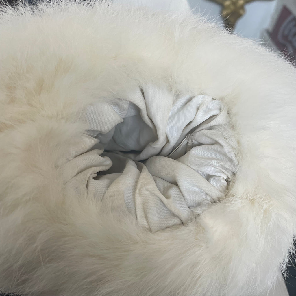 Rabbit Fur Hand Warmer Muff Vintage
