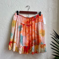 Floral Chiffon Ruffle Skirt
