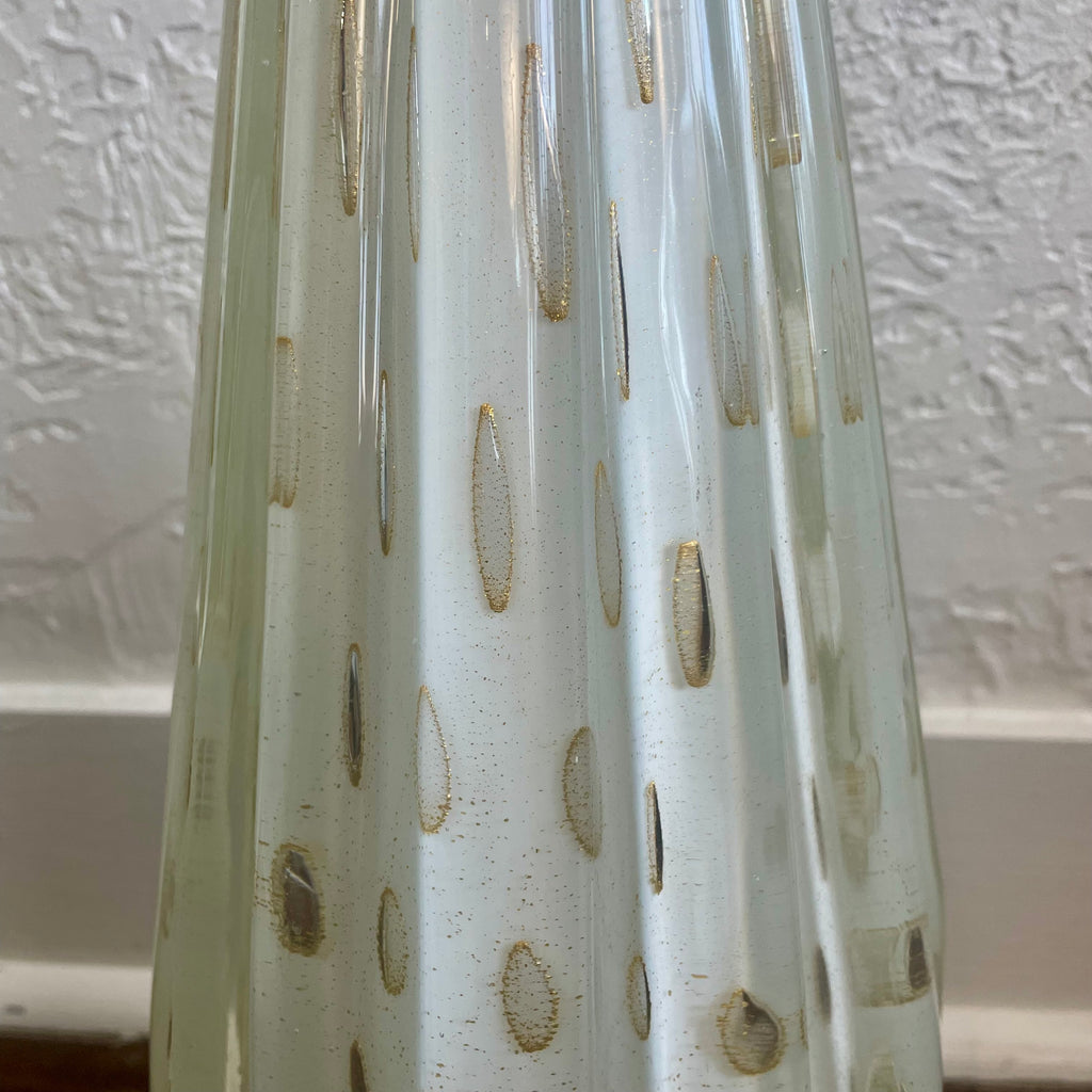 Barovier & Toso Murano Glass Gold Globe Table Lamp Mid-Century Modern
