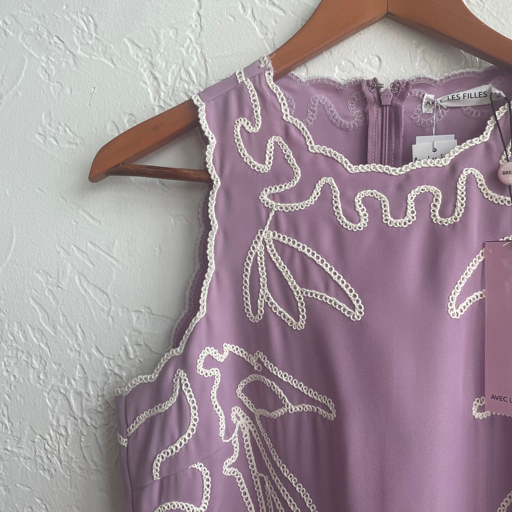 Avec Les Filles Embroidered Seahorse Sleeveless Minidress | Size 6