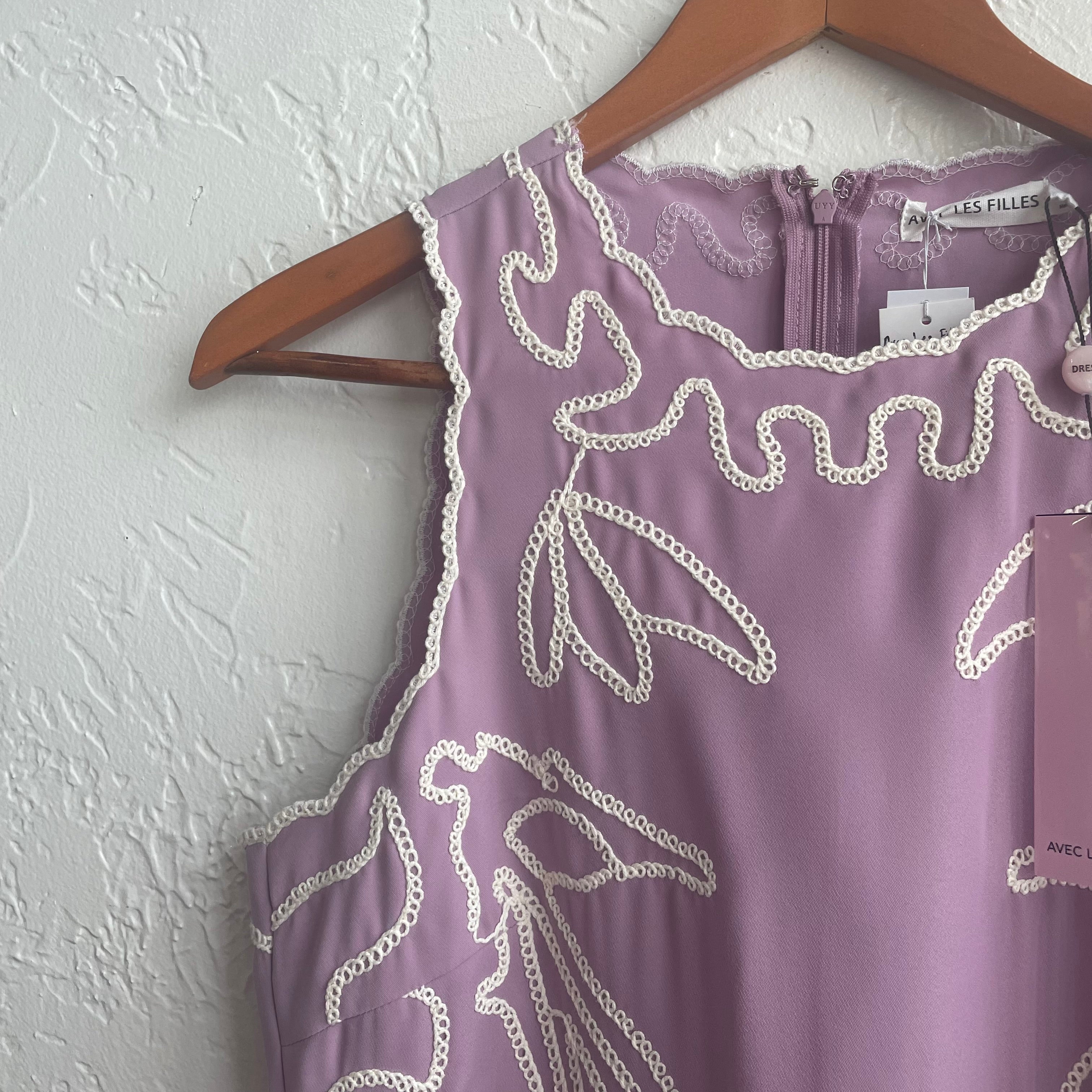 Avec Les Filles Embroidered Seahorse Sleeveless Minidress | Size 6