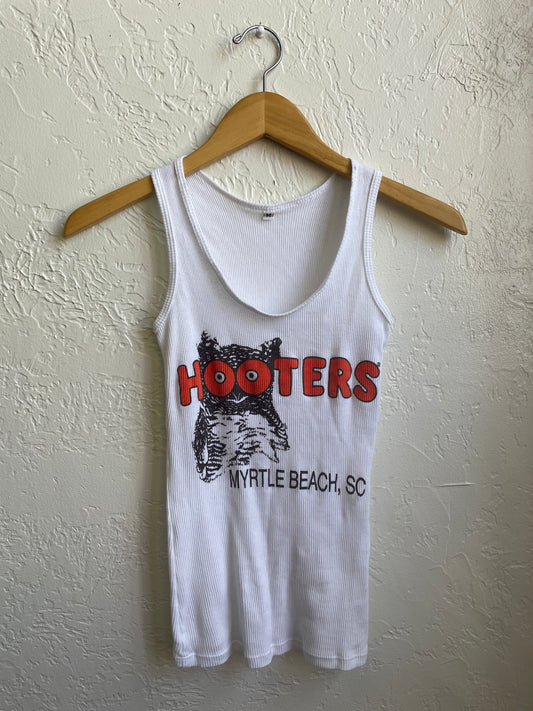 Hooters White Tank Top Size | Medium/Small