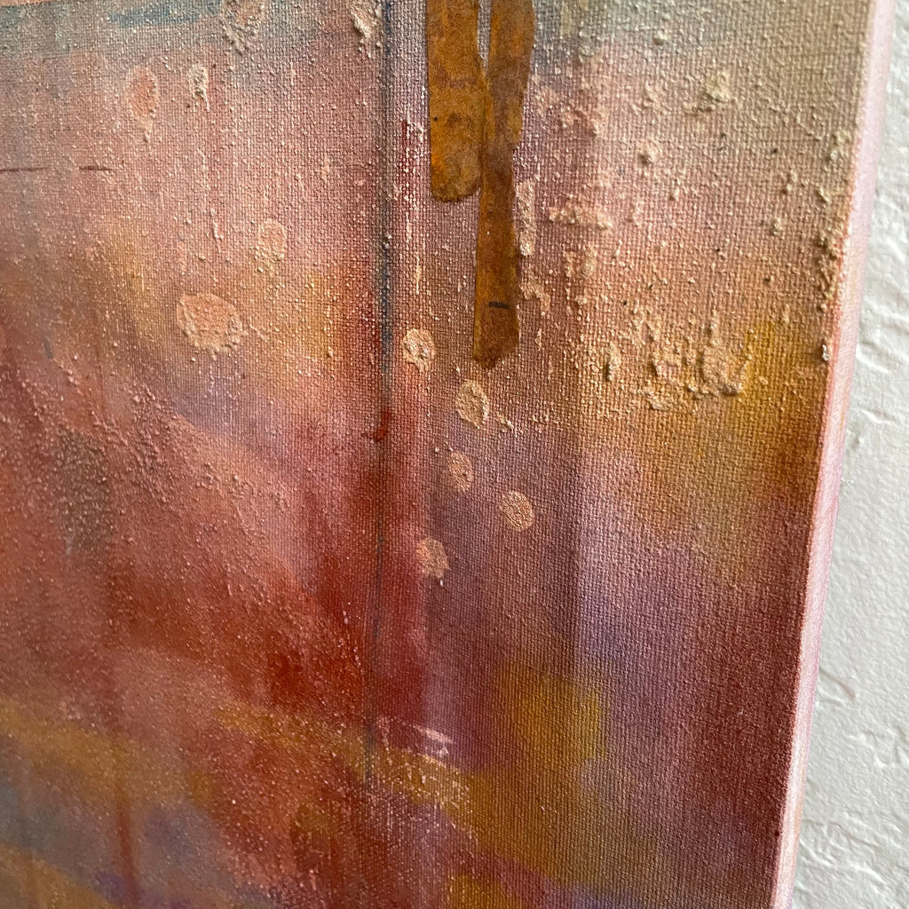 Mult-Media Canvas Painting Vintage MATZ | 52" x 46"