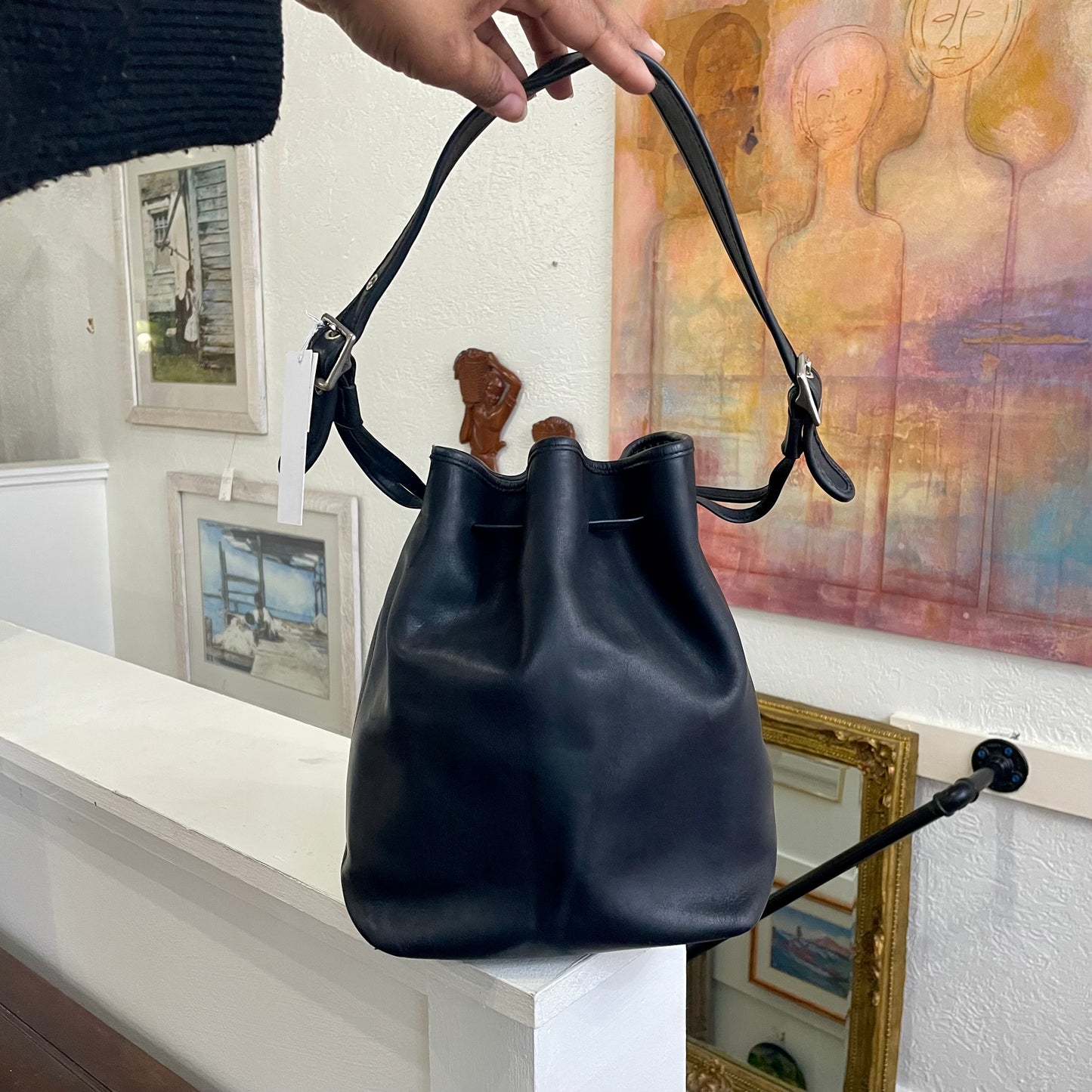 Coach Vintage Legacy Bucket Bag Silver Hardware #9165