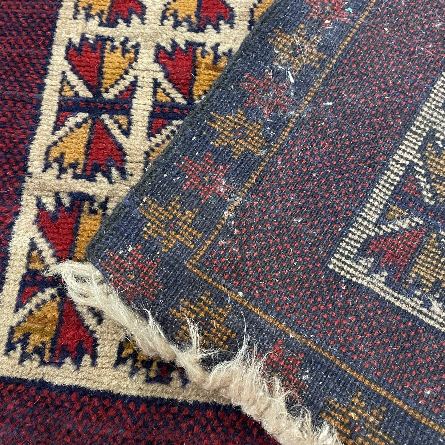 Vintage Baluch Handmade Afghan Rug