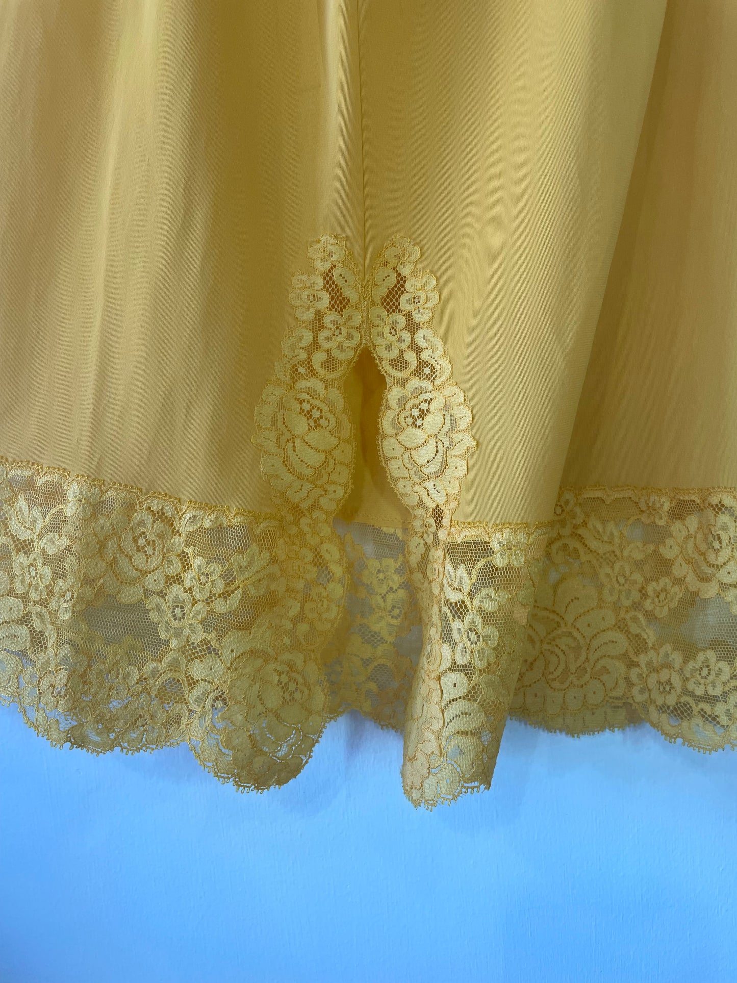 60s Mustard Yellow Vanity Fair Slip Skirt