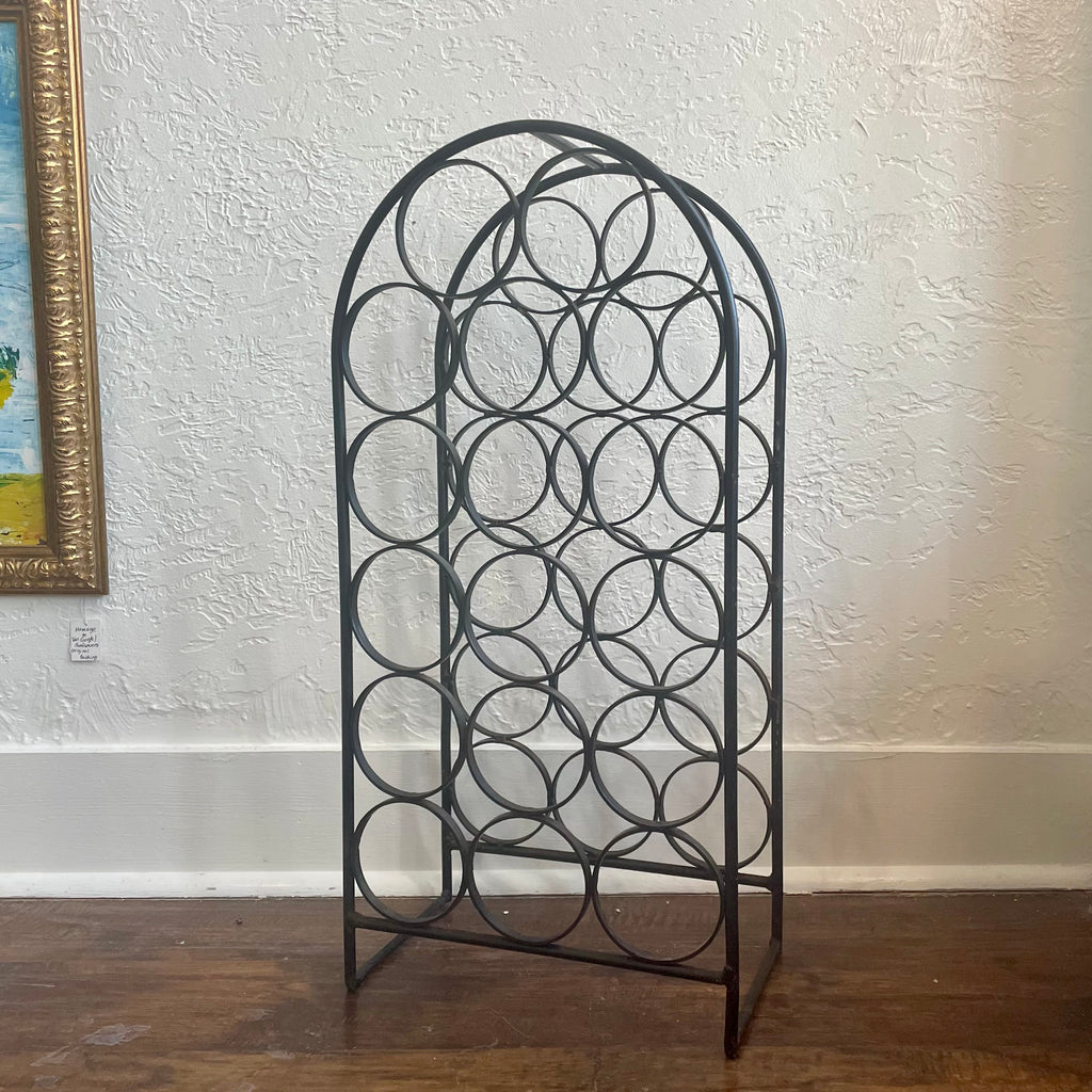 Arthur Umanoff Mid-Century 1960's 17 Bottle Cast Iron Wine Rack