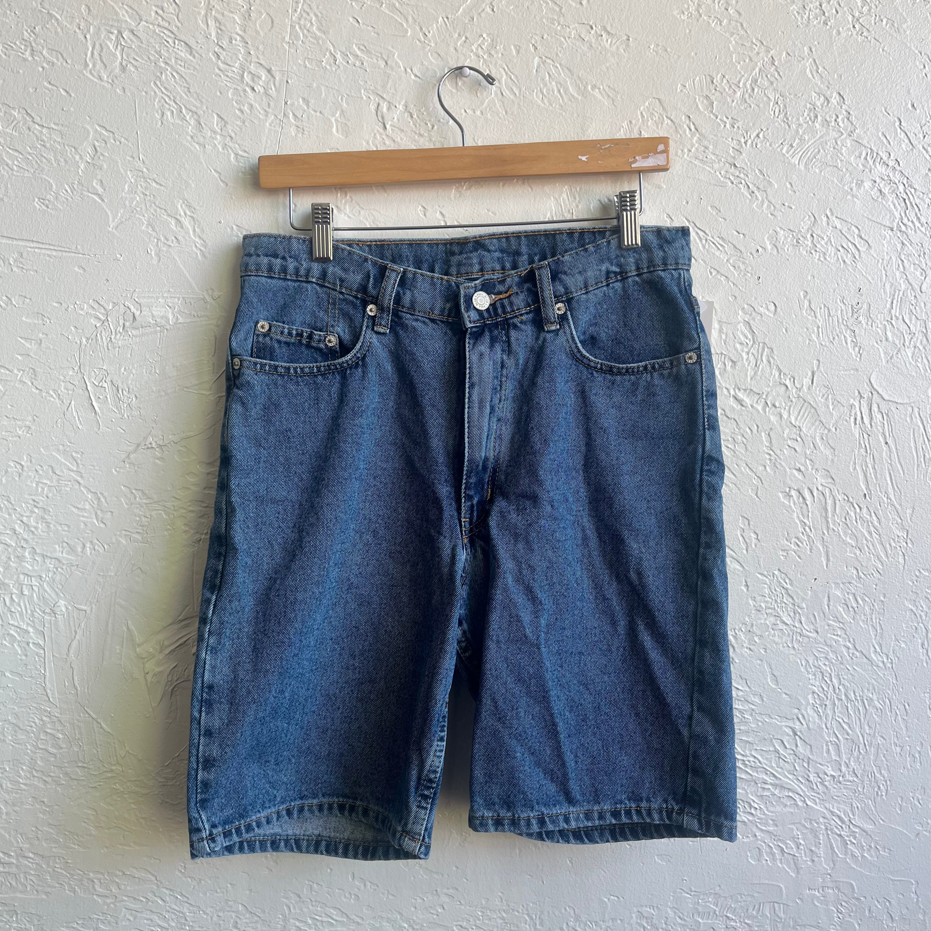 Full Blue Denim Jean Shorts | Size 32