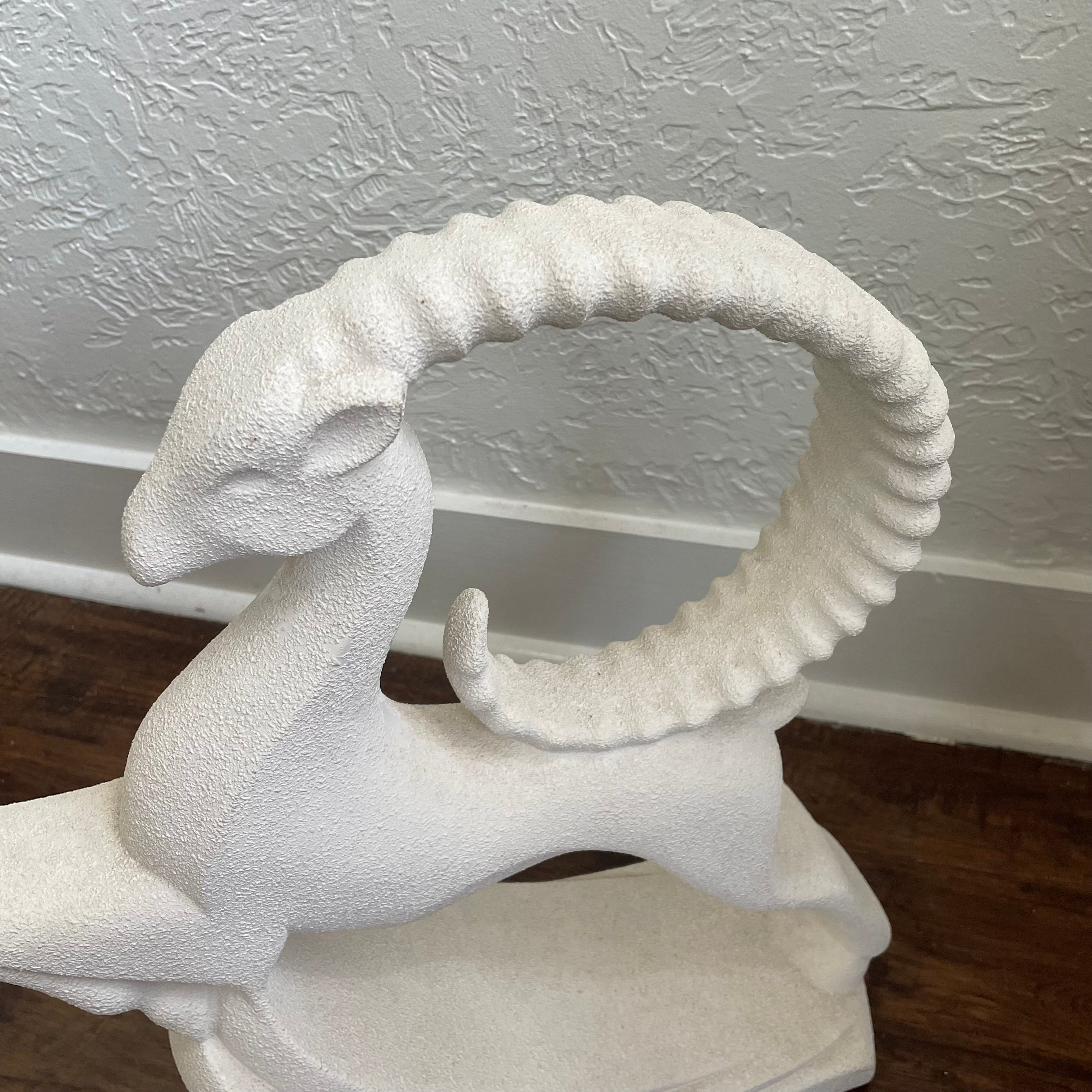 Royal Haeger Leaping Gazelle Antelope Ibex Art Deco Statue