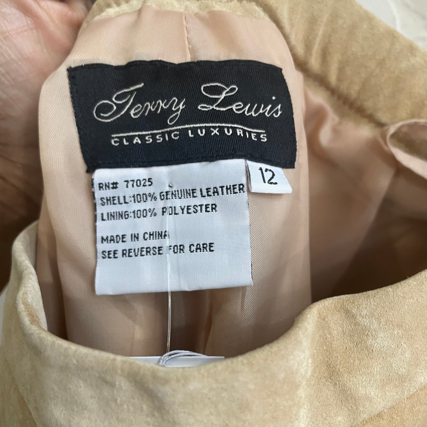 Nude Leather Pants 1990’s | Size 12