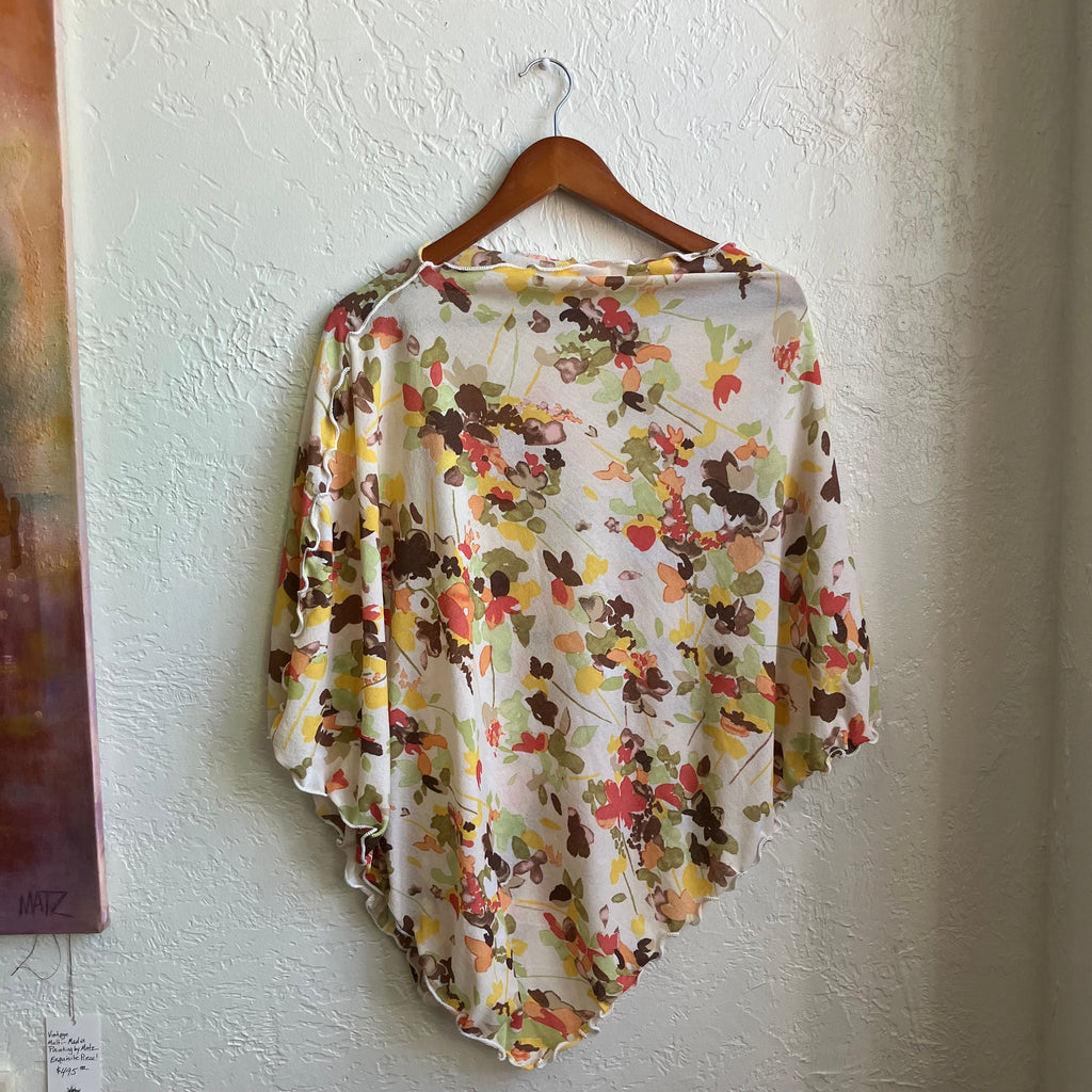 Floral Vintage Poncho | XL