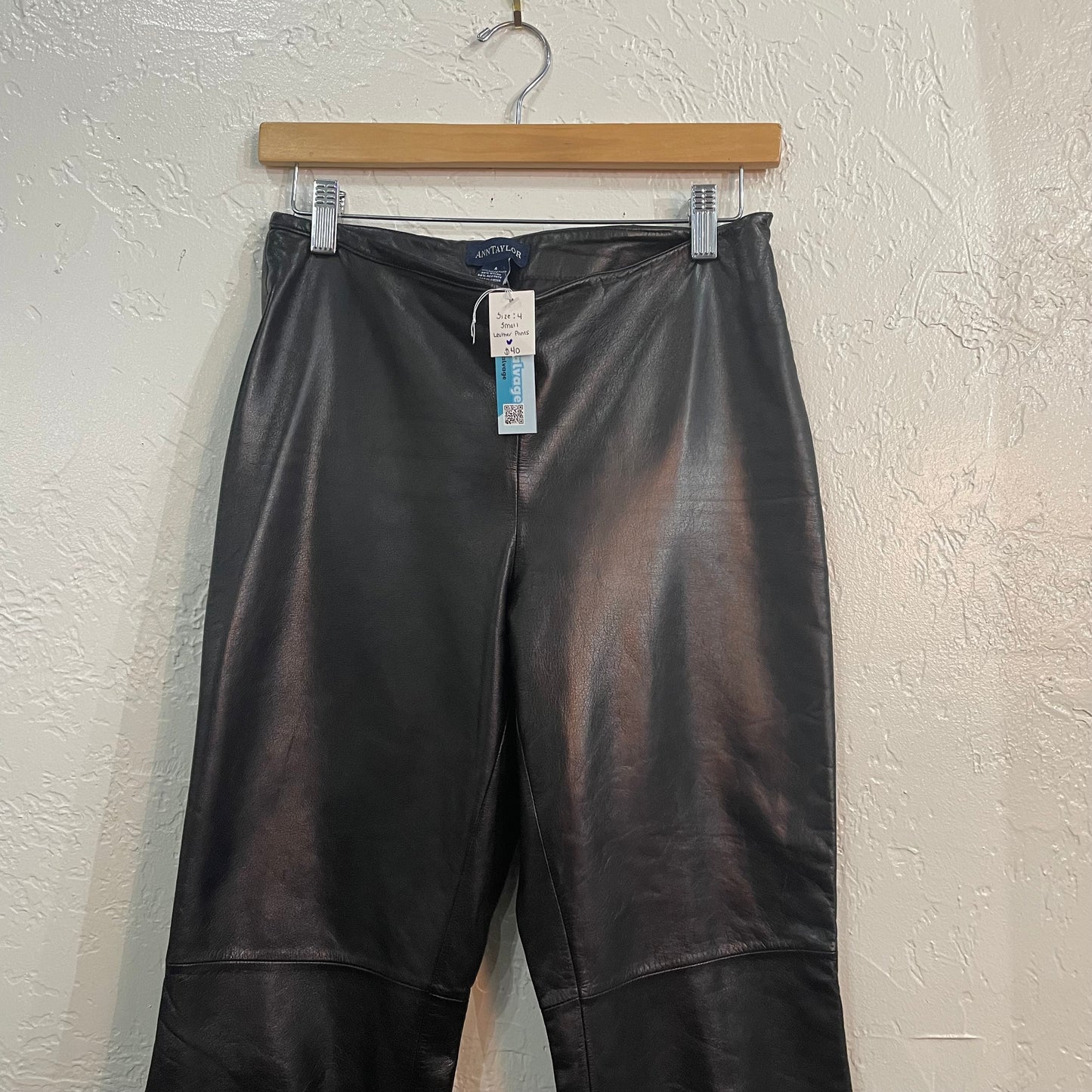 Ann Taylor Y2K Leather Bootcut Pants | Size 4