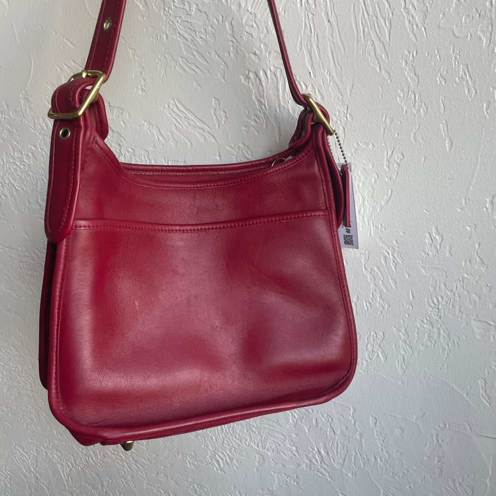Coach Red Legacy Zip Crossbody 1990's #9966