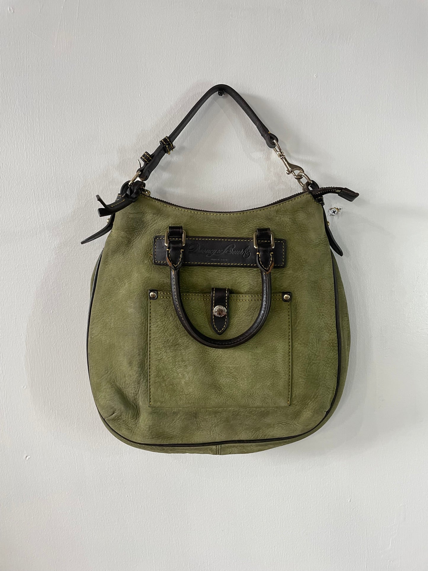 Dooney & Bourke Green Leather Shoulder Bag