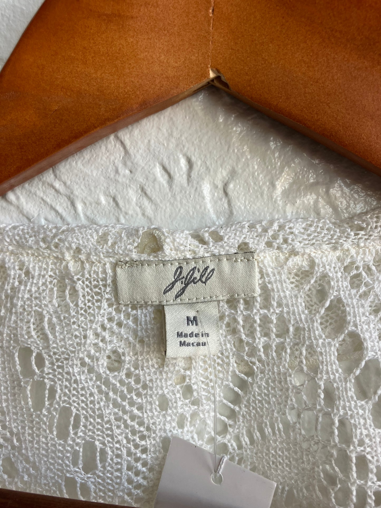 White Floral Lace Blouse Medium