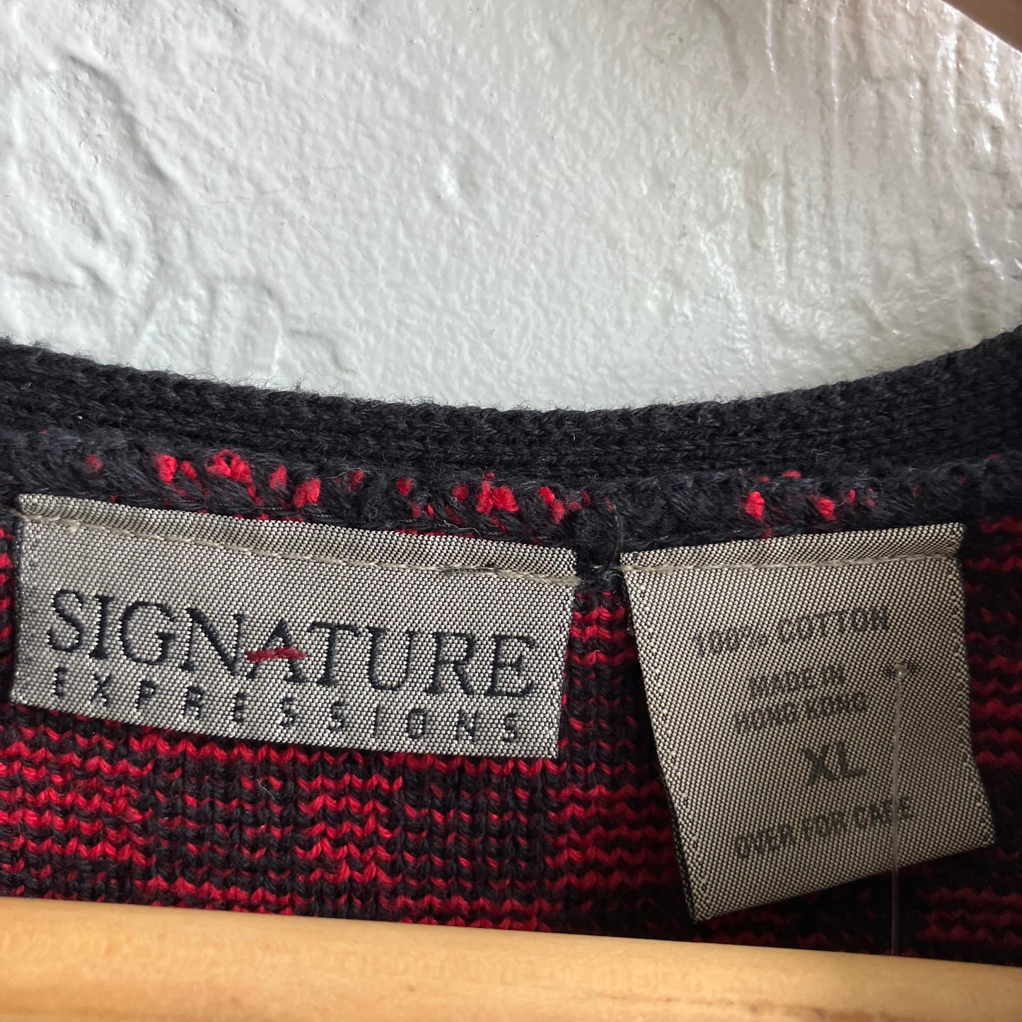 90s Checkered Cotton Zip Up Vest | XL