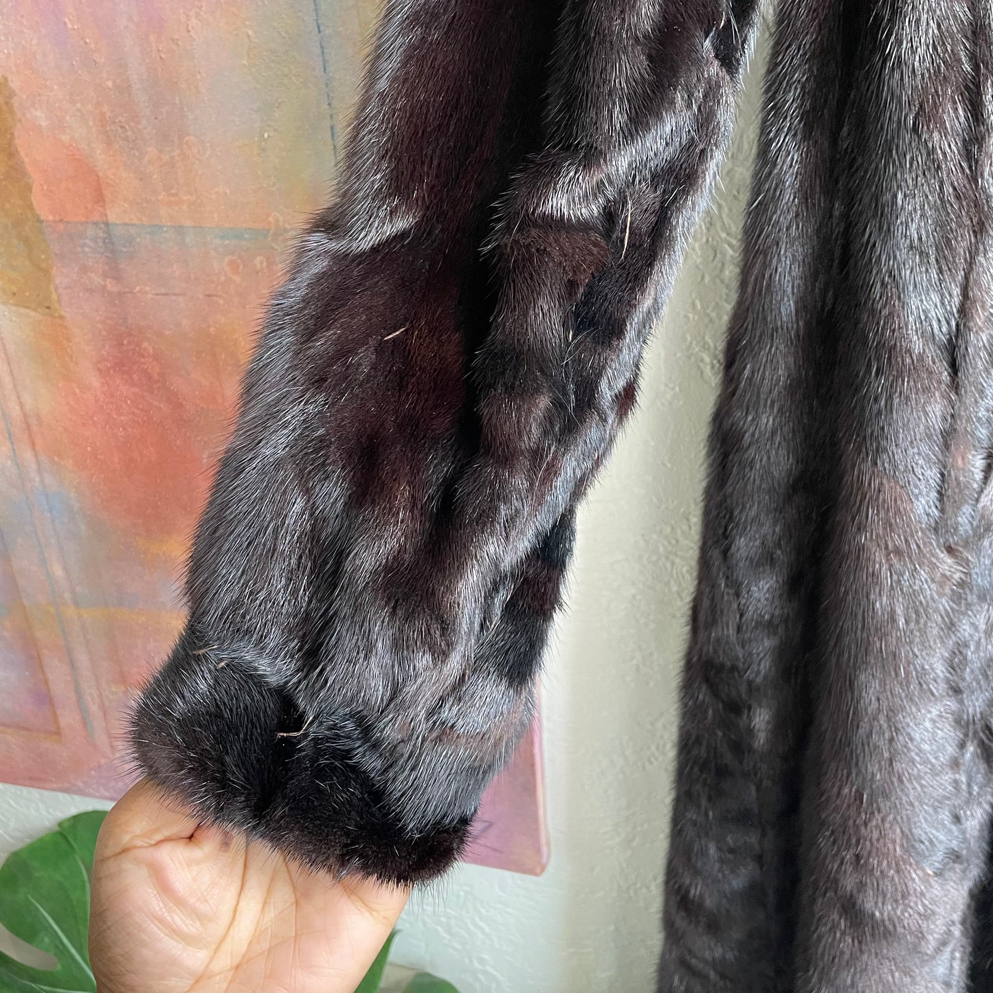 Deep Brown Long Mink Fur Coat | Medium