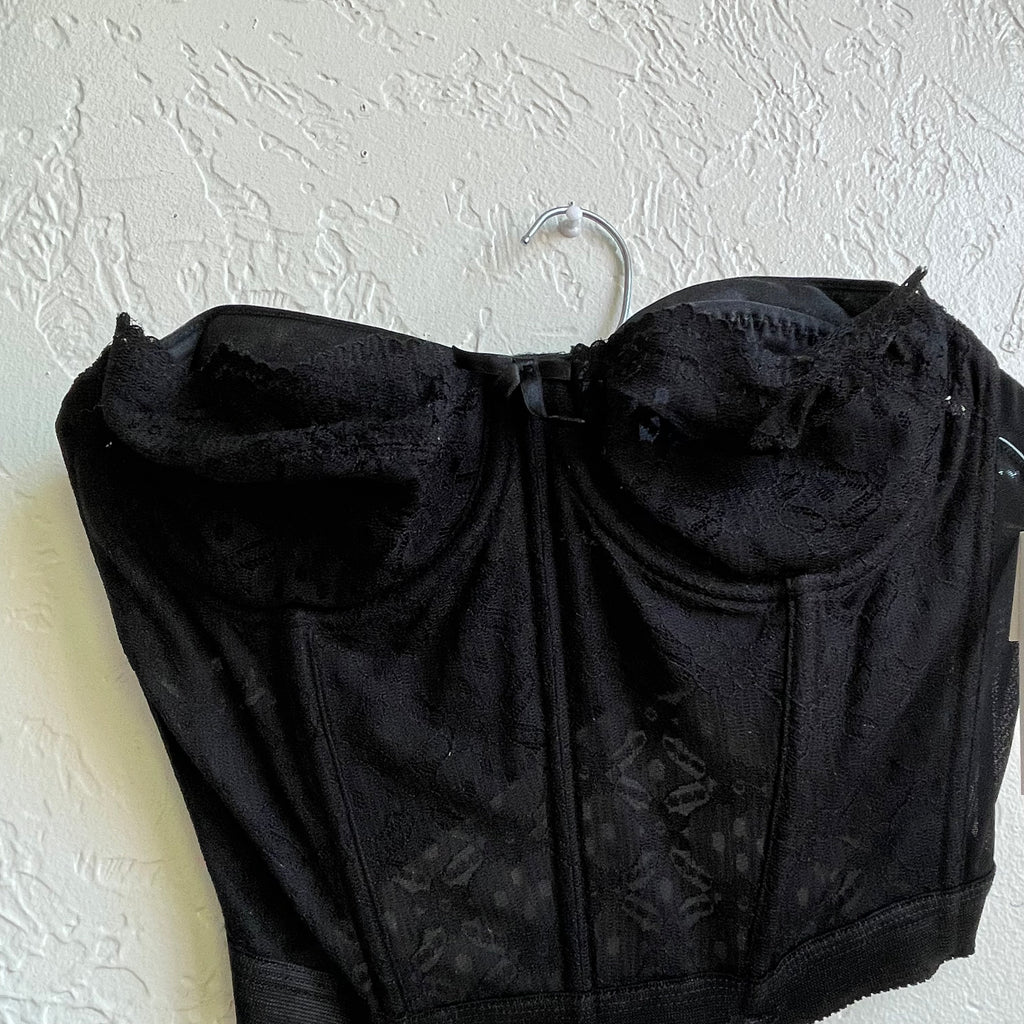 Black Floral Lingerie Bralette Corset | 36B