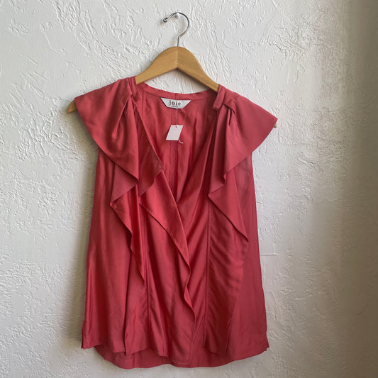 Peach Sleeveless Joie shirt | small