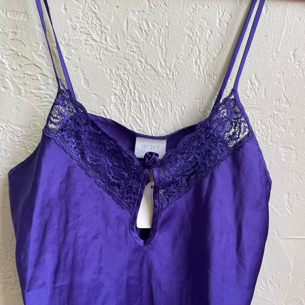 Purple Lace Detailed Lingerie Dress | Medium