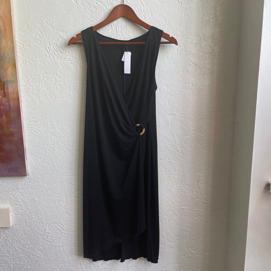 90’s Black Midi Cross Dress | Large