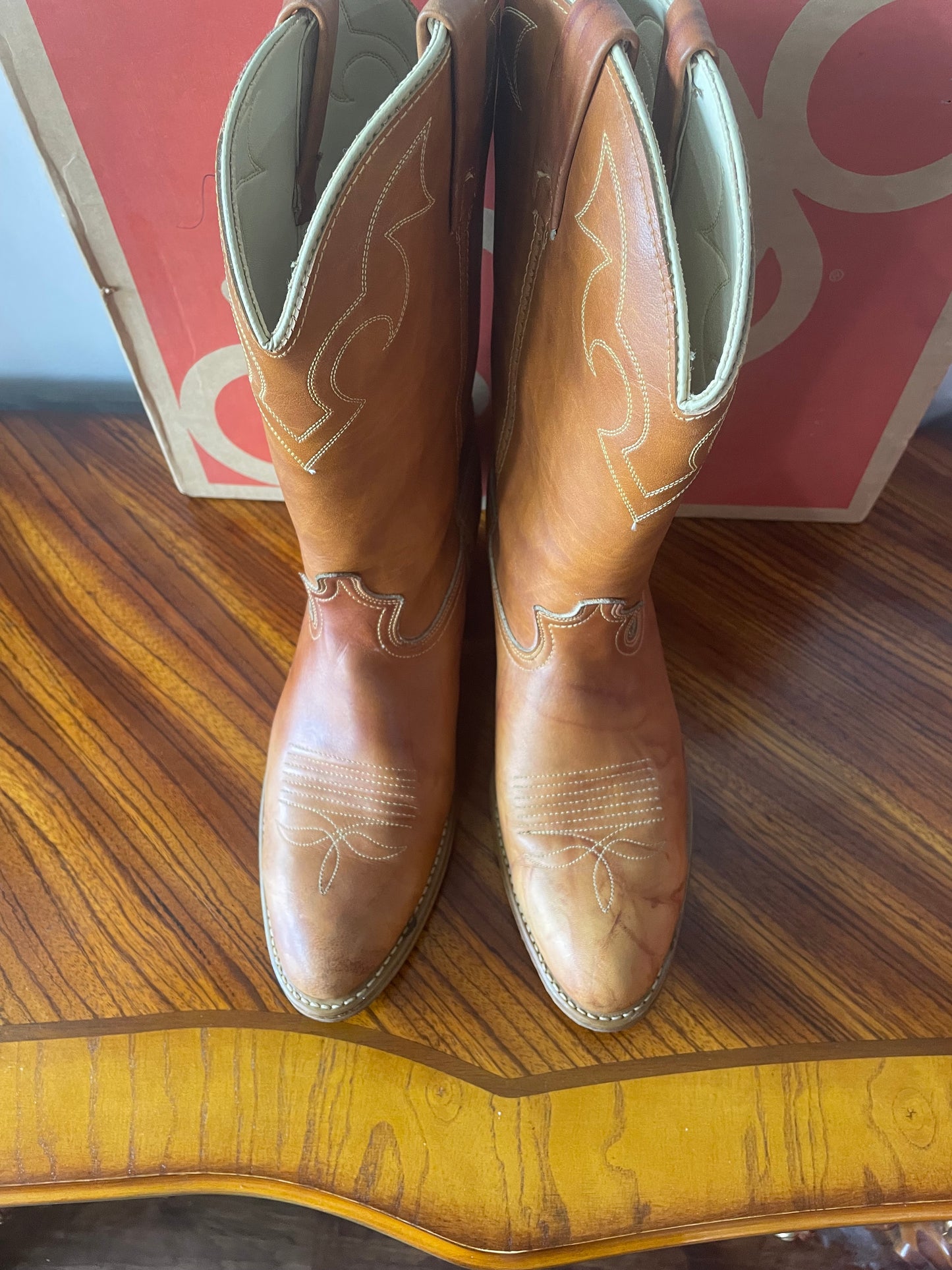 1980s Dingo Leather Cowboy Boots • Men’s 12