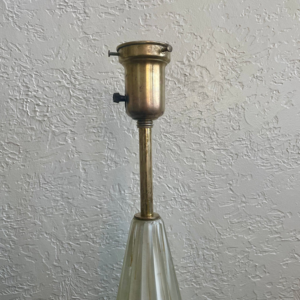 Barovier & Toso Murano Glass Gold Globe Table Lamp Mid-Century Modern