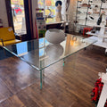 Glass Dining Table Leon Rosen Style for Pace Collection 1980's