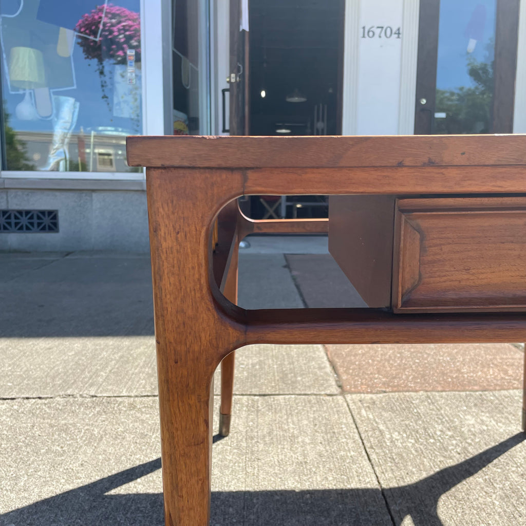 'Tiara' Series Walnut Mid-Century End Table by White Furniture