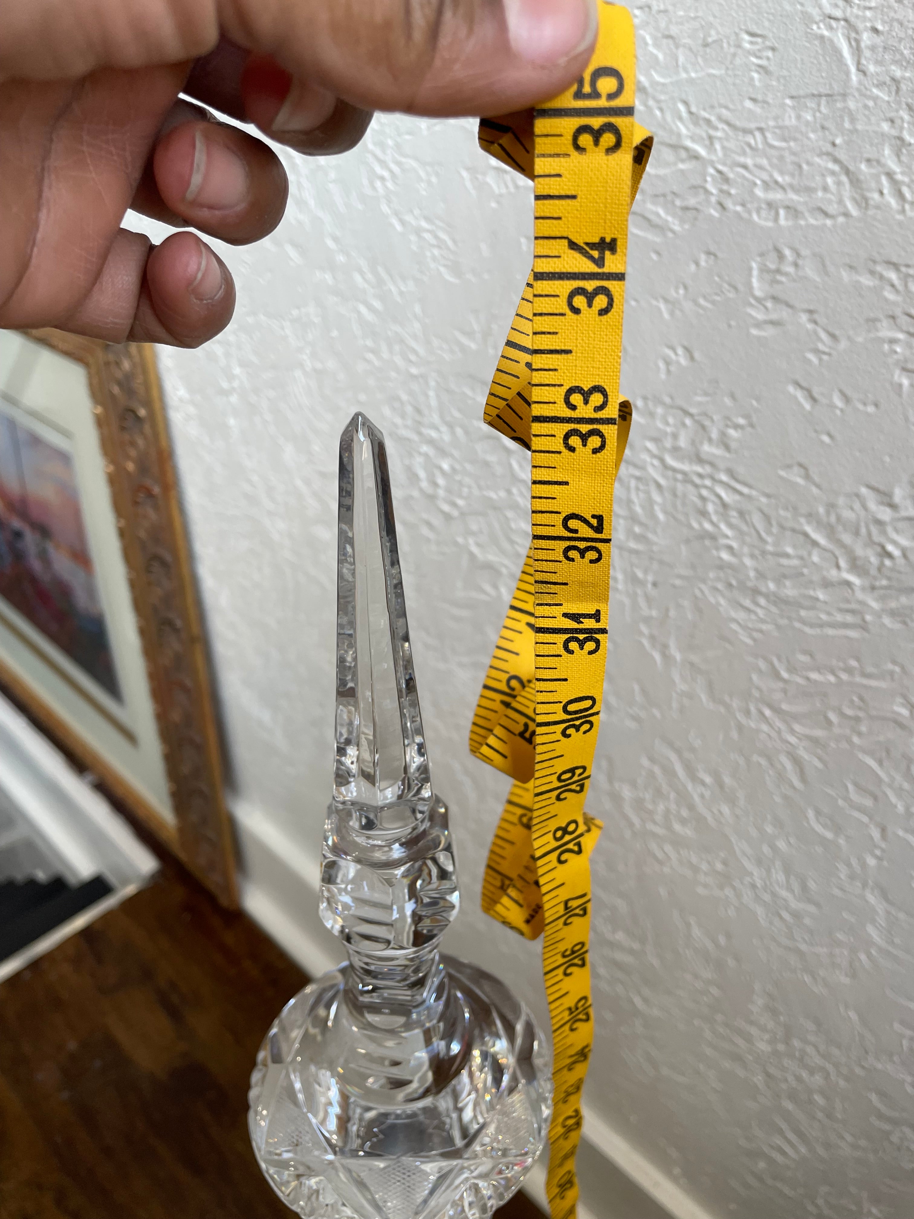 20th Century Beyer 33" Crystal Wine Decanter
