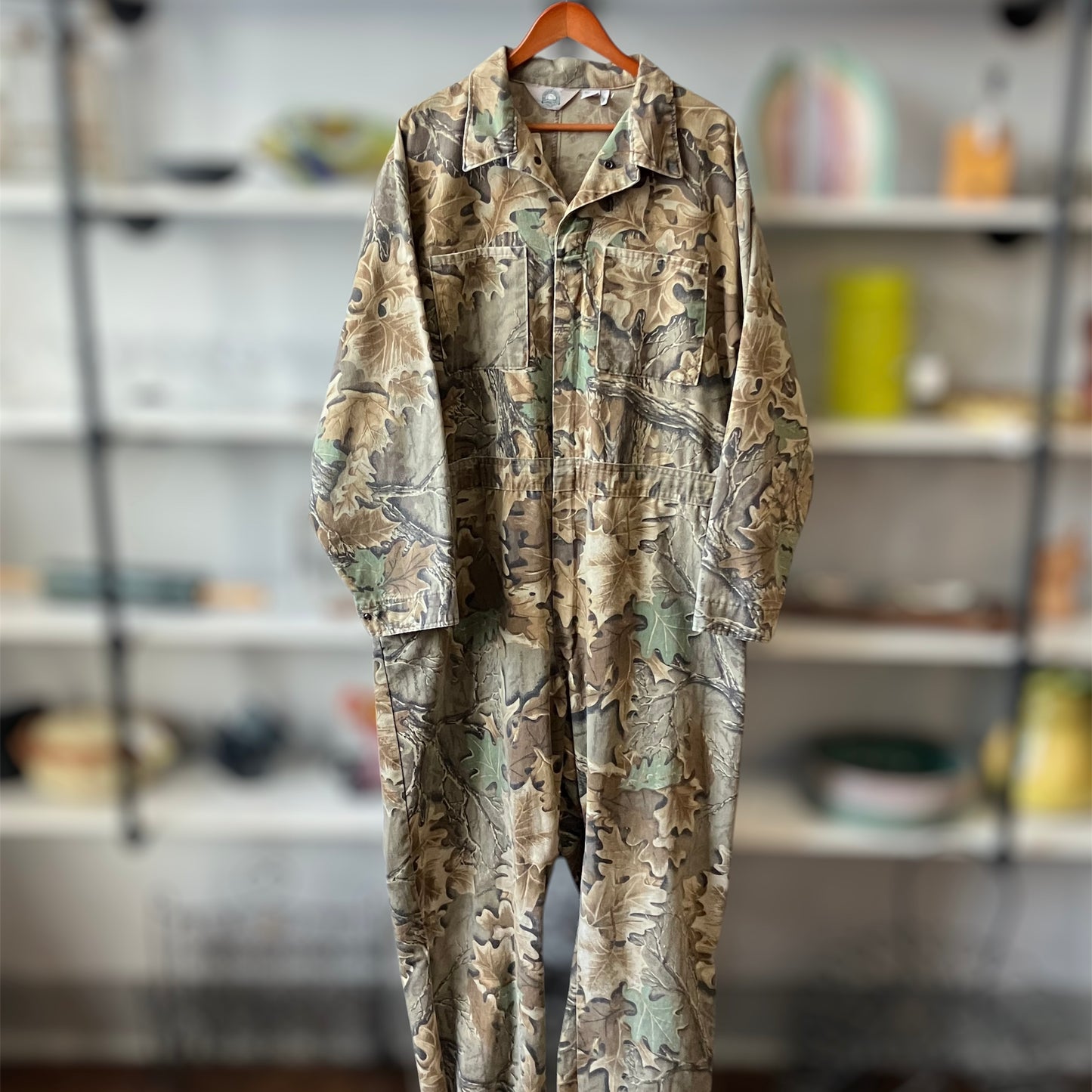 American Traditions Camo Vintage 90s Full Length Coveralls Jumpsuit 3XL