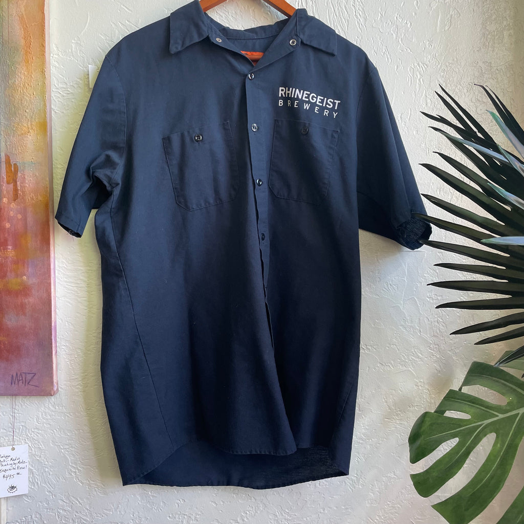 Rhinegeist Brewery Button Down Work Shirt |Large