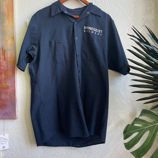 Rhinegeist Brewery Button Down Work Shirt |Large
