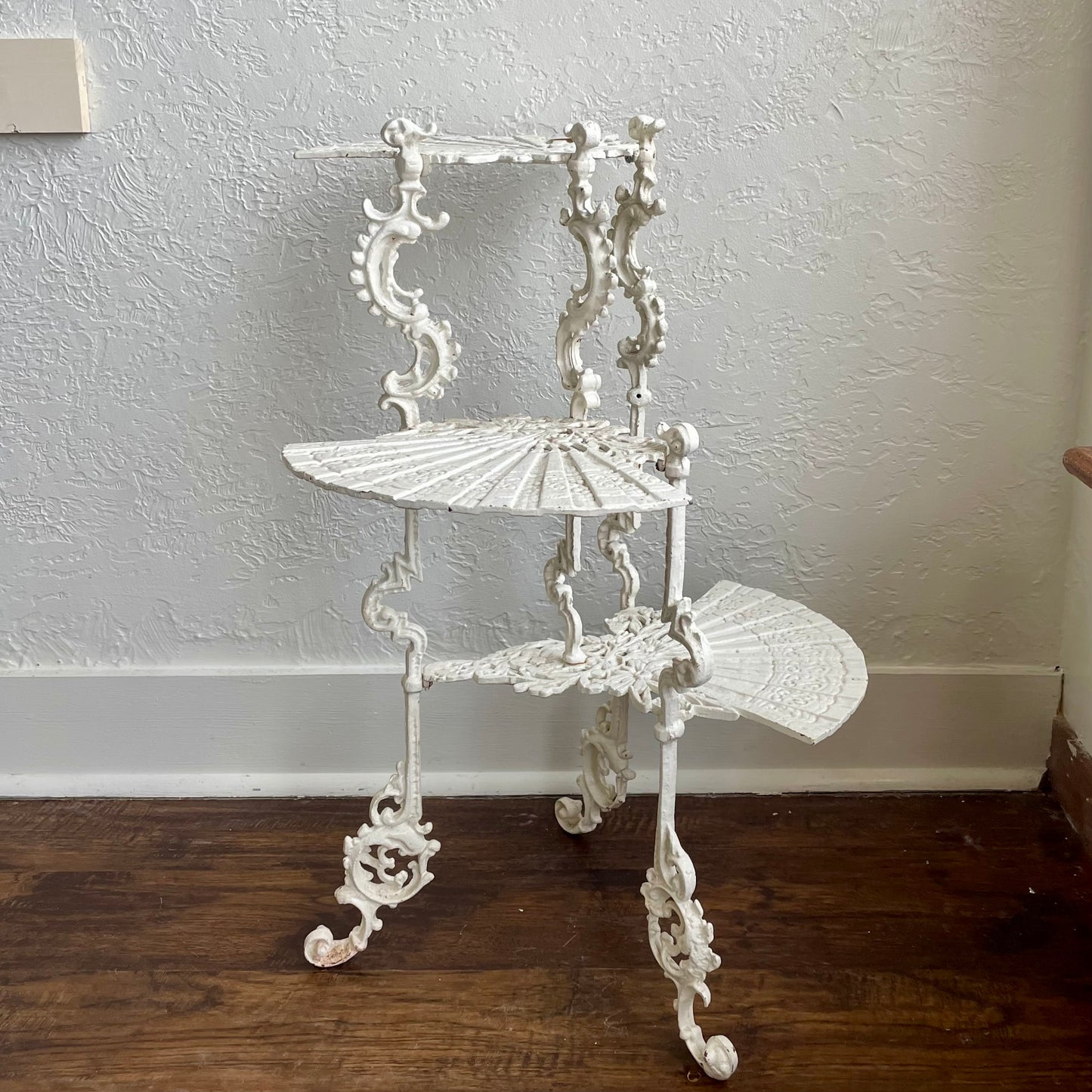 Antique Victorian Style Cast Iron 3-Tier Garden Stand