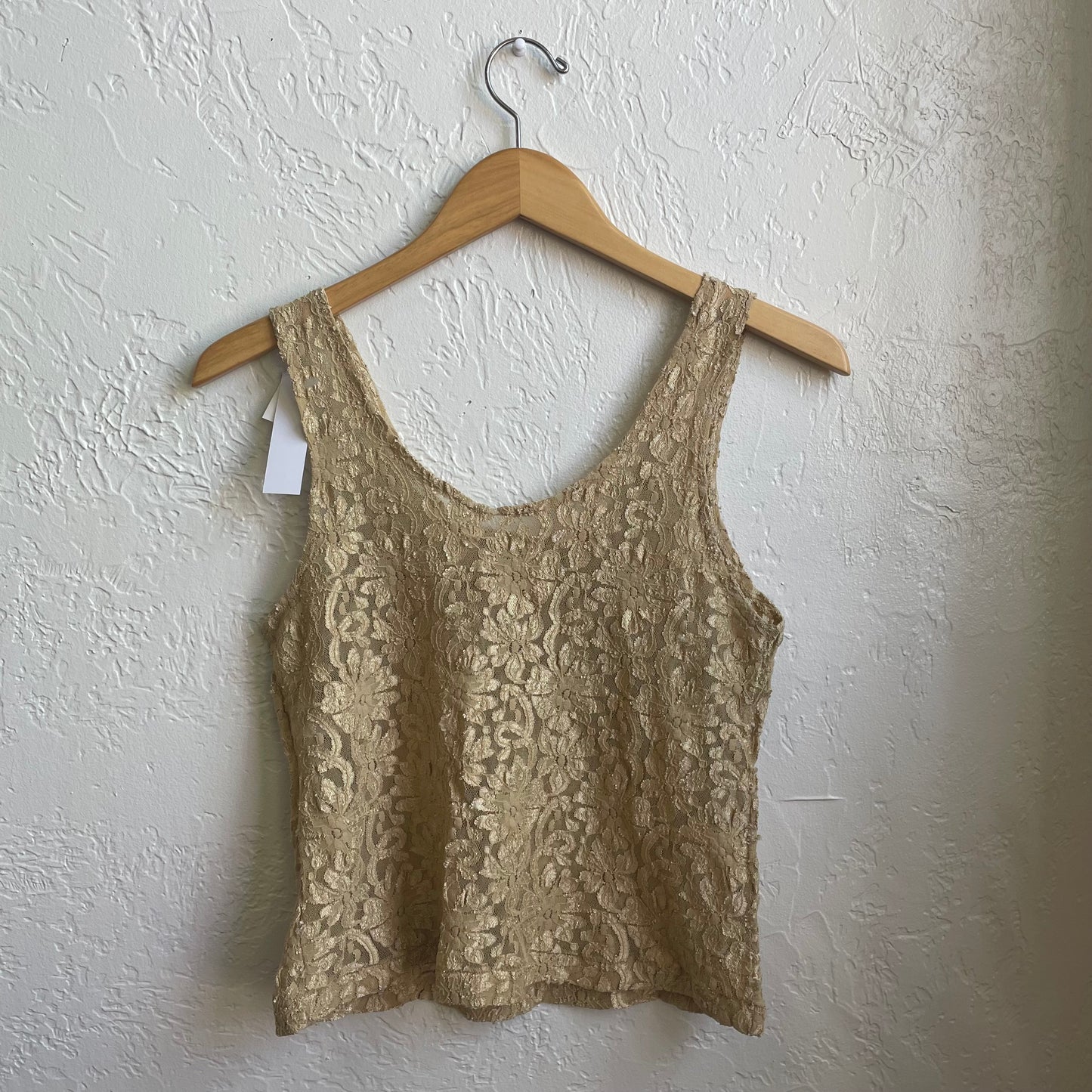 Floral Gold Cropped Tank | Small