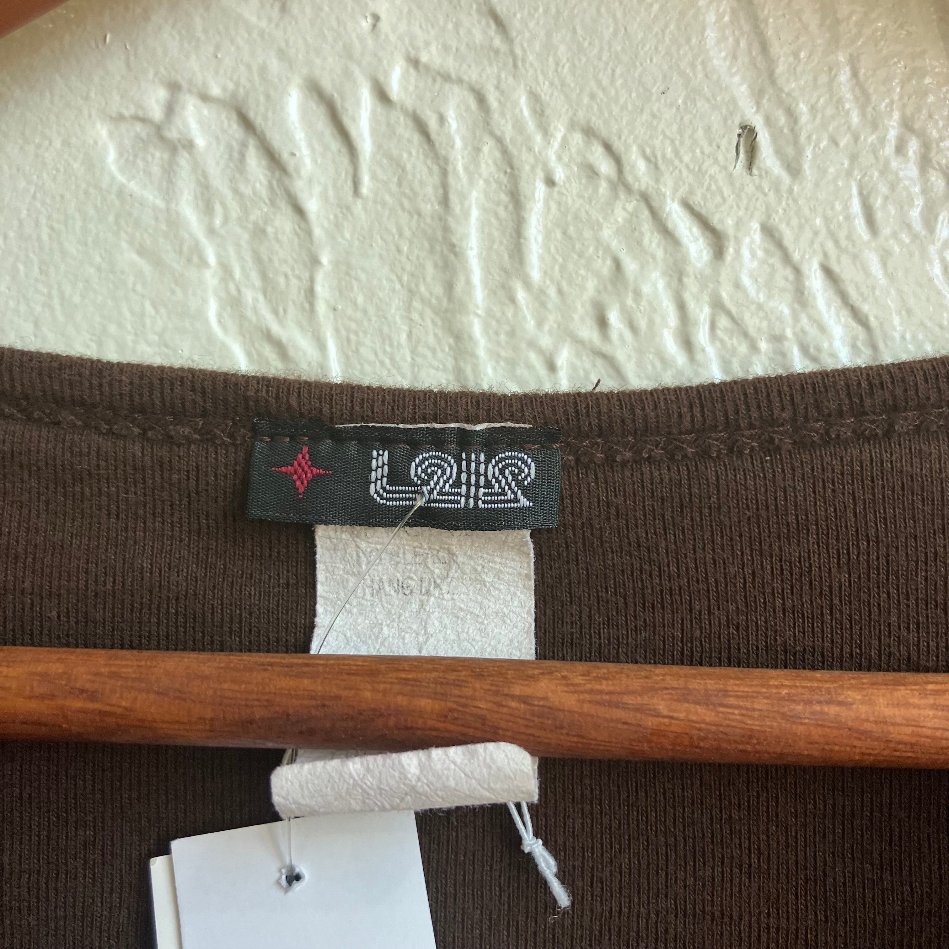 Y2K Brown V Neck Top | XL