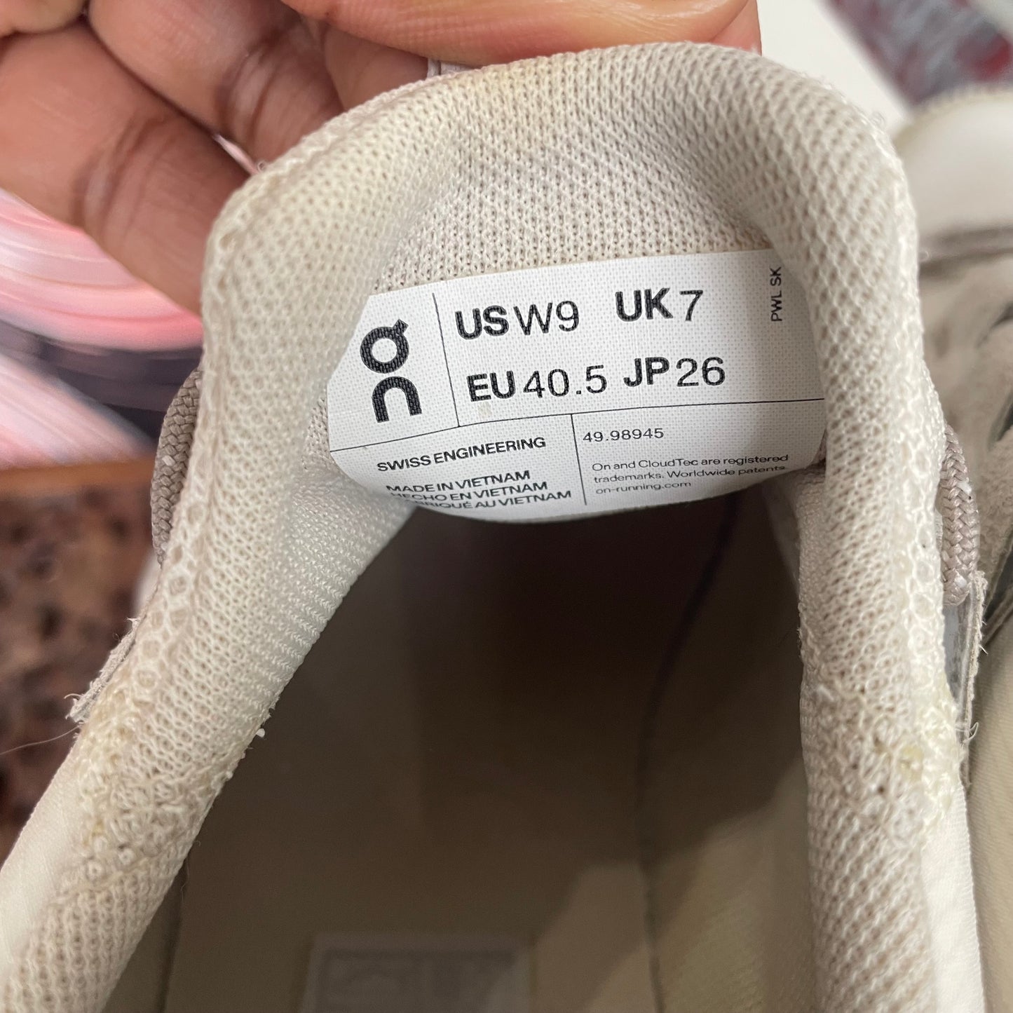 On Cloudaway Outdoor Sneaker in Ivory and Pearl | Women's Size 9/40.5