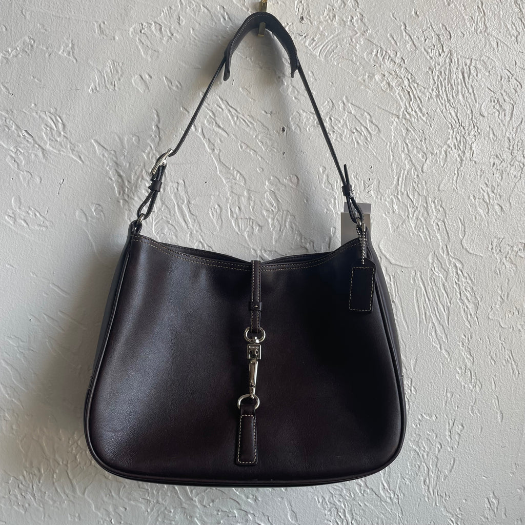 Coach 2002 Brown Clip Hobo Shoulder Bag #7751