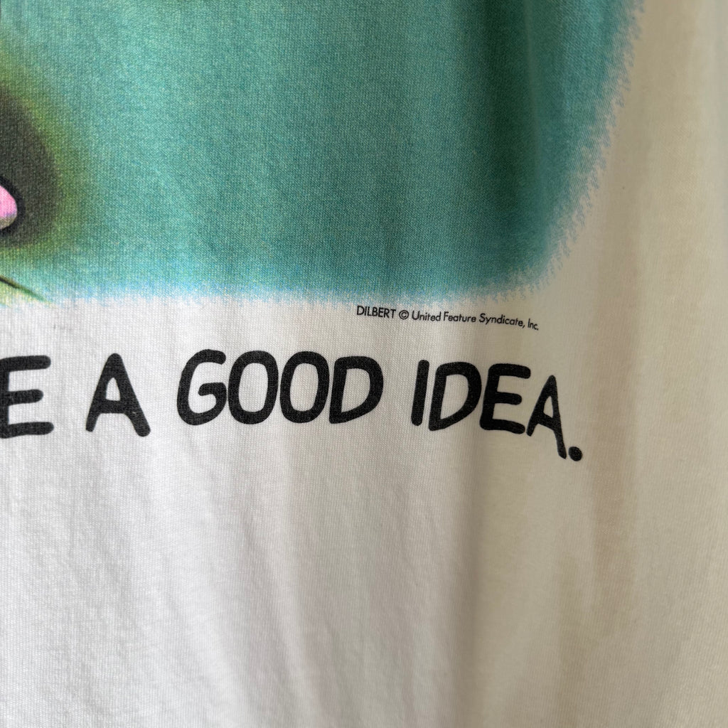 Dilbert Casual Day Work Office Funny Vintage Tee T Shirt • Large