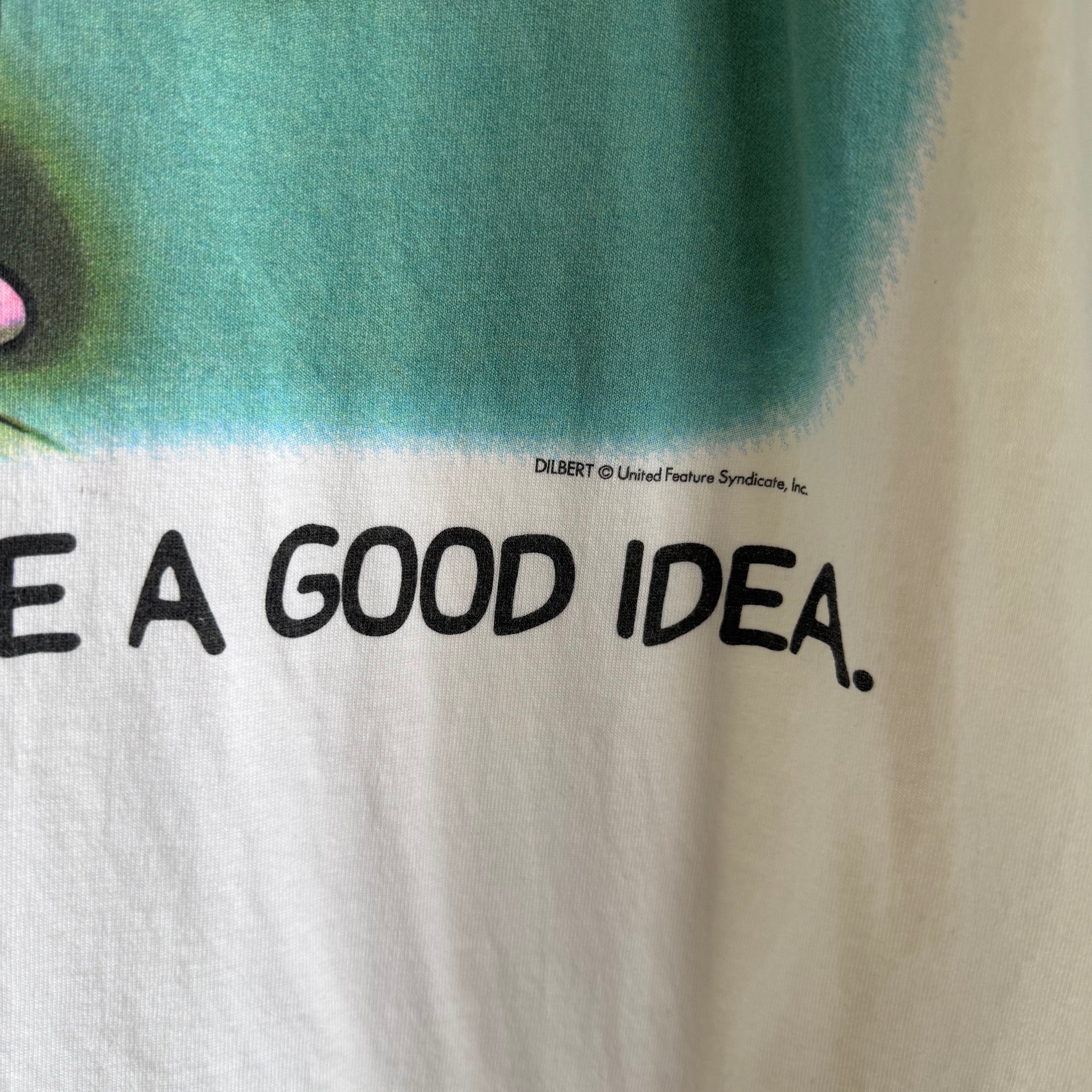Dilbert Casual Day Work Office Funny Vintage Tee T Shirt • Large