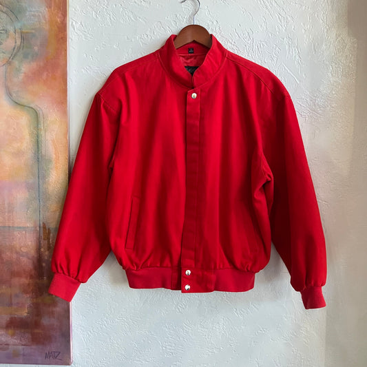 Vintage Red Bomber Varsity Jacket Medium