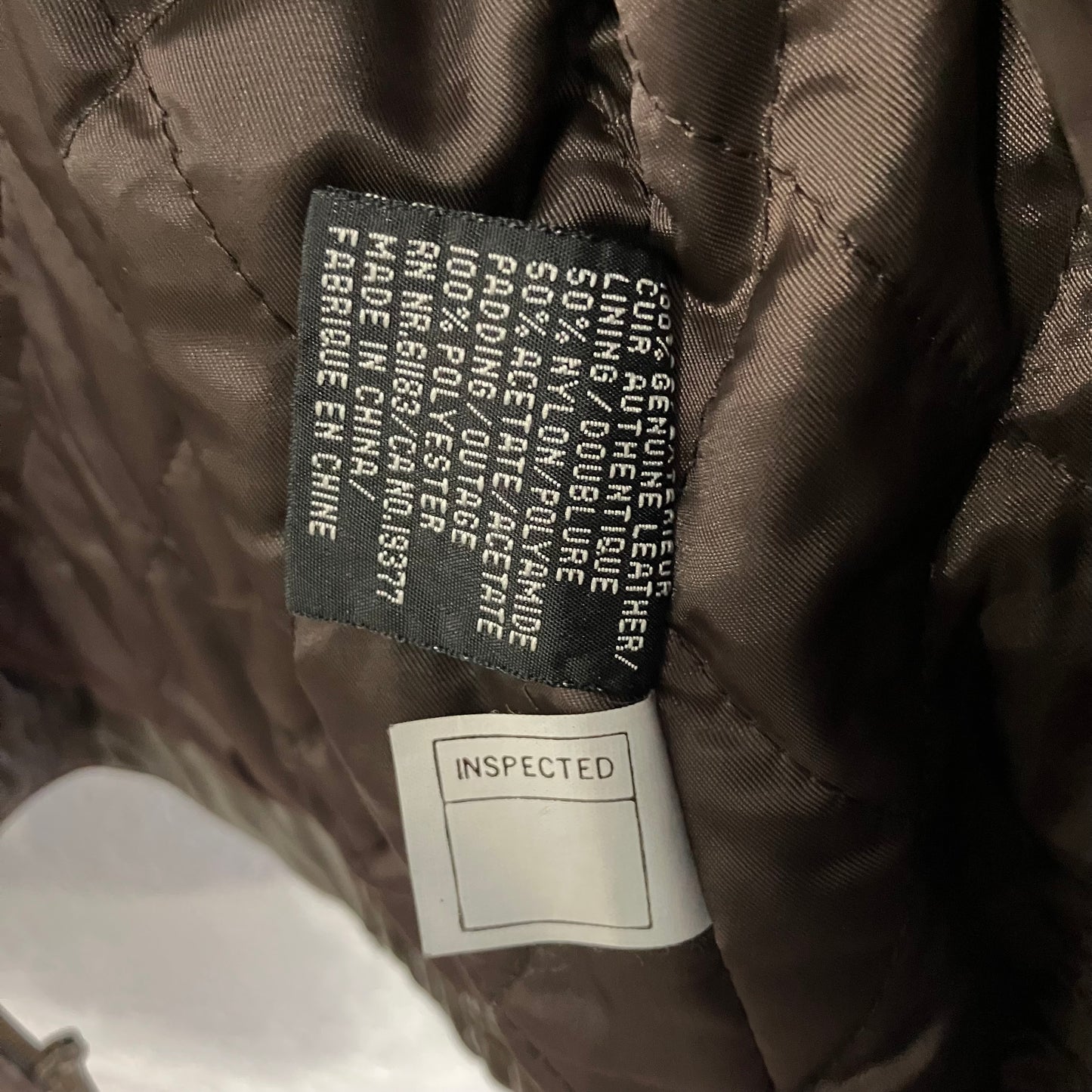 Brown Insulated Leather Bomber Jacket Vintage | Large