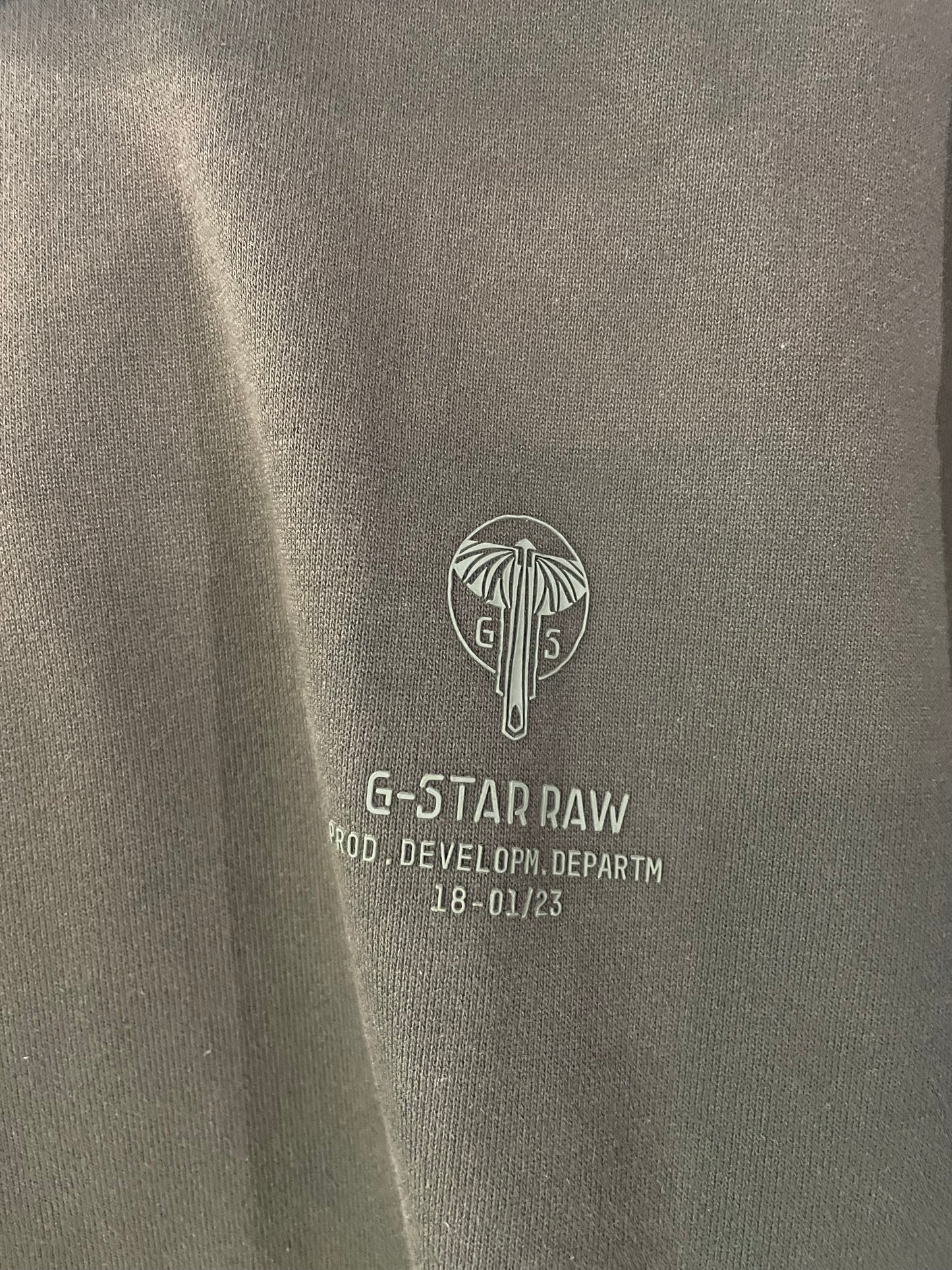 G-Star Raw Sleeve Logo Textured Hoodie XL