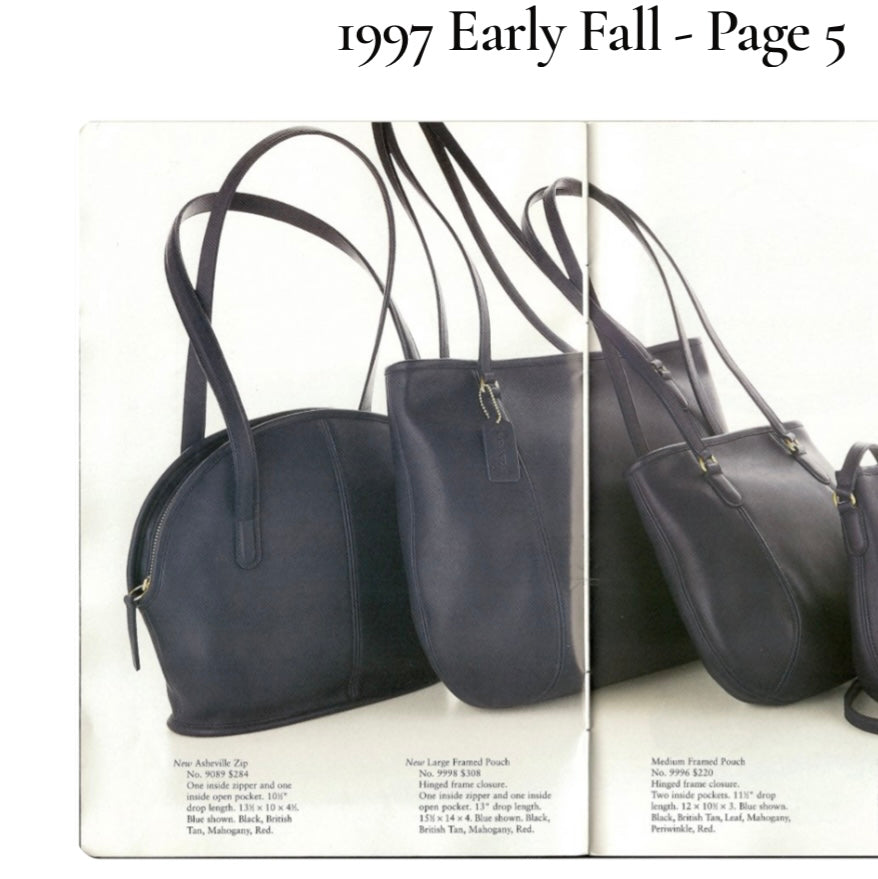 Coach Mahogany Brown 1990's Asheville Zip #9089
